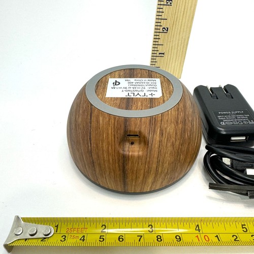TYLT Twisty Wireless Charging Pad & Adjustable Stand-Grey & Wood - 第 4/5 張圖片