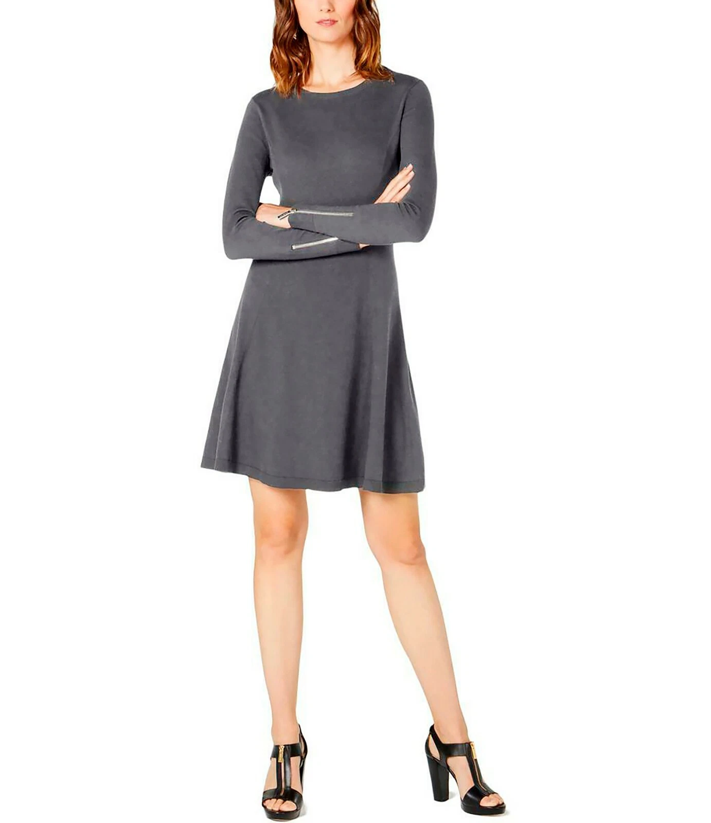 NUOVO ABITO PULLOVER MICHAEL KORS donna grigio bianco viola nero maglia XS L M $160