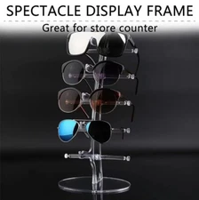 5Pair Glasses Display Stand Sunglasses Rack Holder Organizer Transparent Acrylic