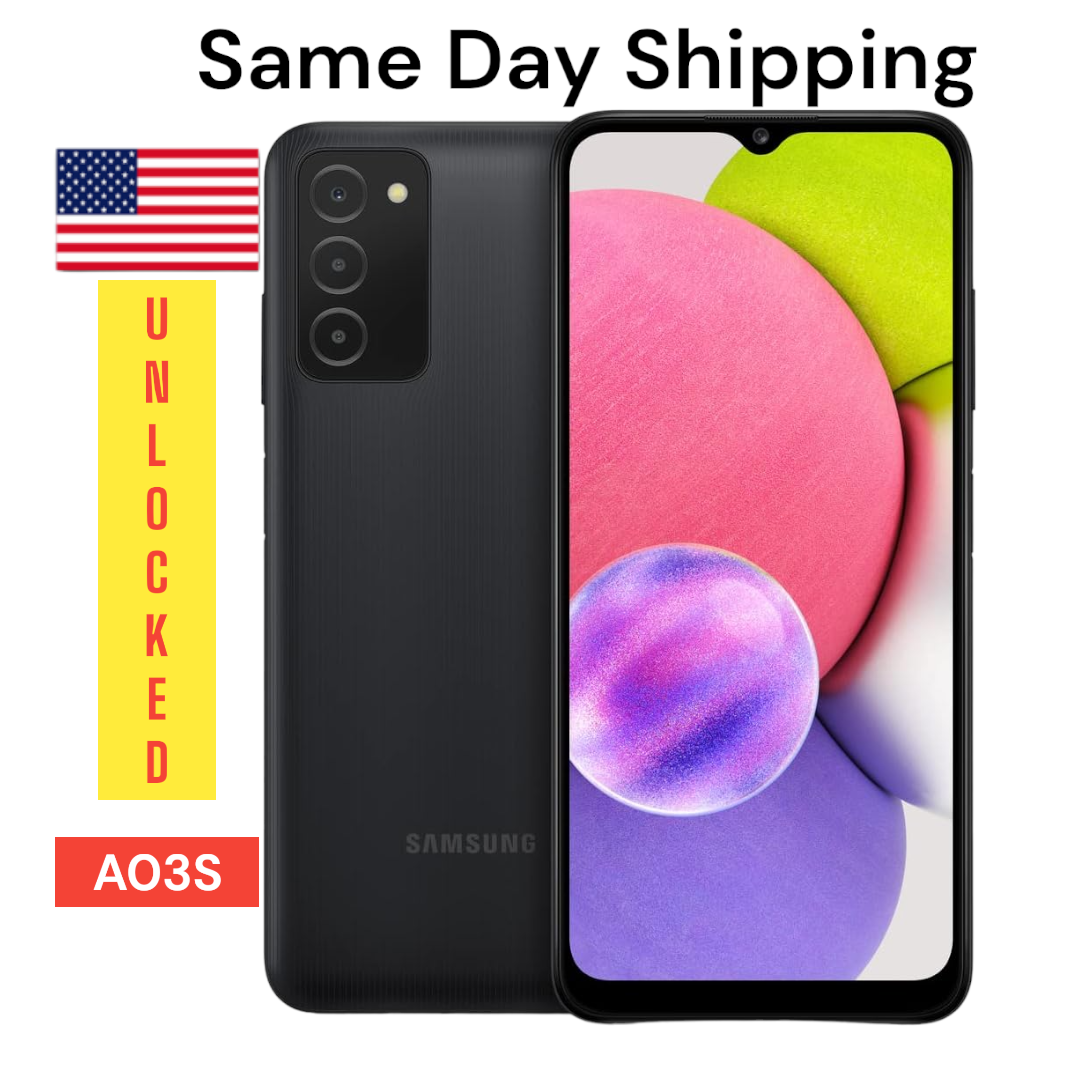 NEW Samsung Galaxy A03S- 32GB - Black UNLOCKED Phone Nationwide to