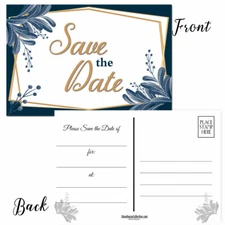 Save the Date Invitations – 4 × 6 inches, 40 Postcards – B17080