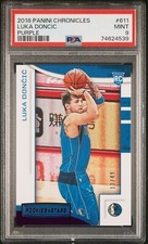 Luka Doncic 2018 Panini Chronicles Rookies Stars #611 Purple PSA 9 Pop 12 /49