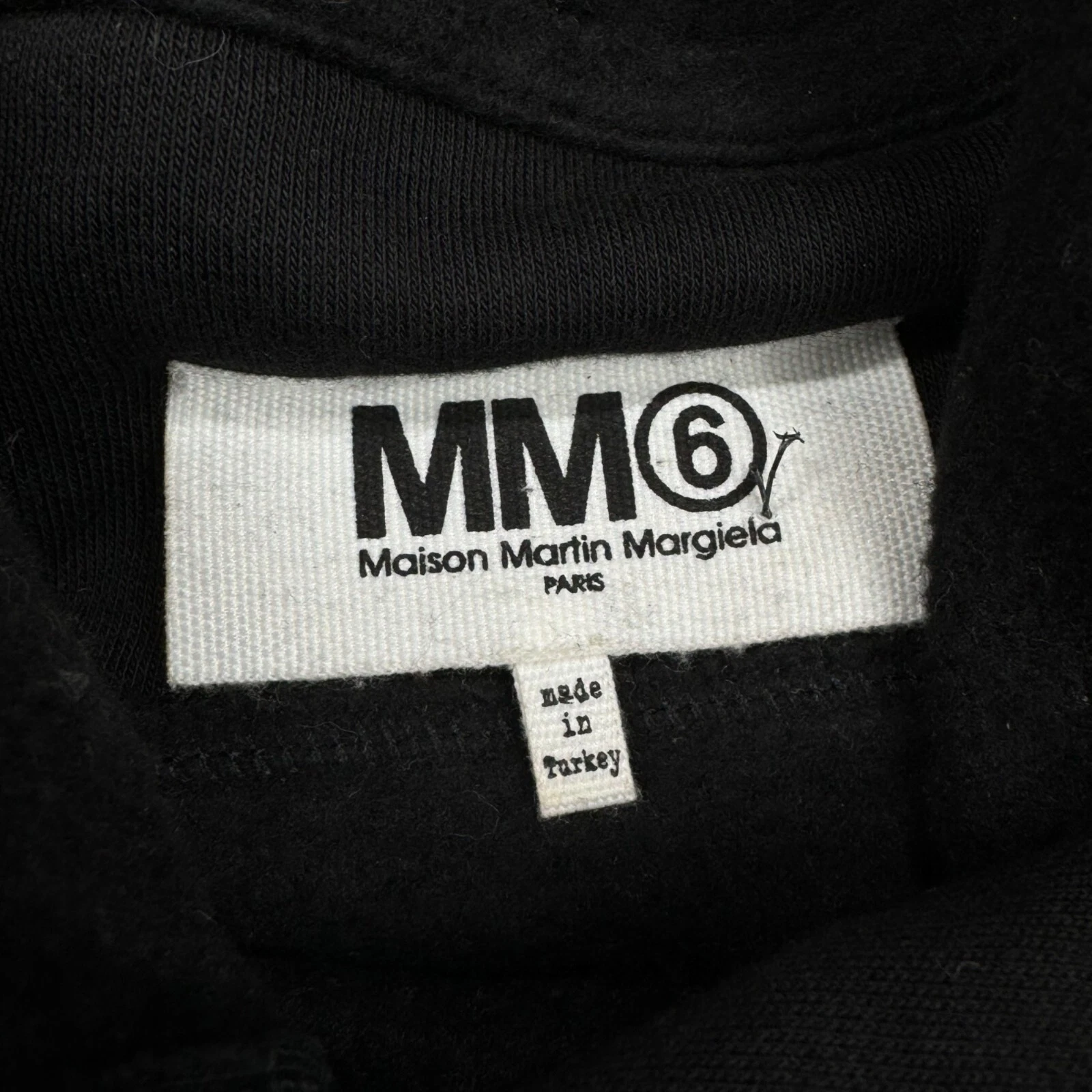 MAISON MARGIELA Felpa con cappuccio oversize Maison Martin Margiela MM6 nera manica corta taglia XS
