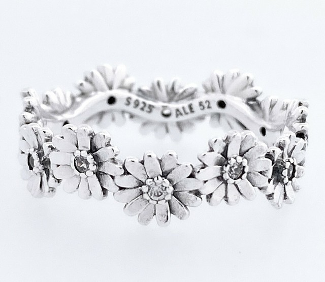 NEW Authentic PANDORA 925 Silver Sparkling Daisy Flower Crown Ring