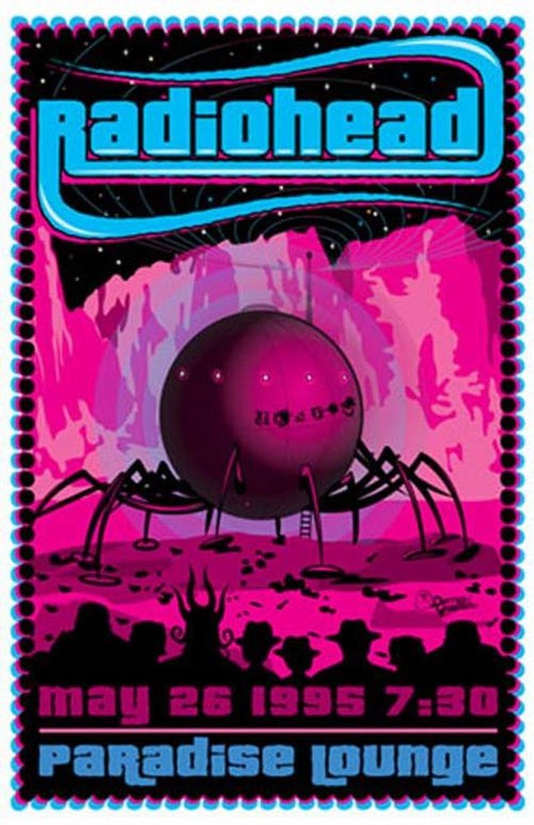 RADIOHEAD BOSTON CONCERT POSTER 1995 GREALISH | eBay