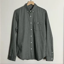 Express Men's Charcoal Gray Mid-Weight Button Down Shirt Size M