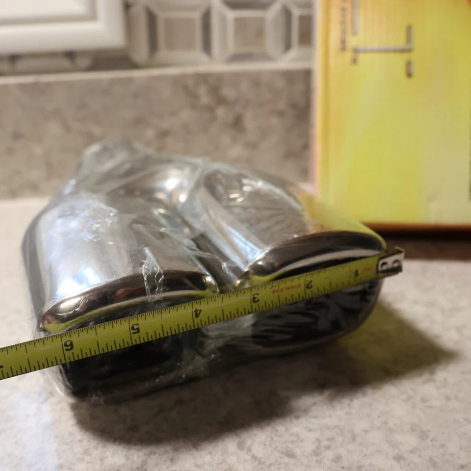 (2) Двойной выпускной наконечник из нержавеющей стали для вишневой бомбы 2,5 дюйма x 9 дюймов 577464 - Изображение 3 из 4