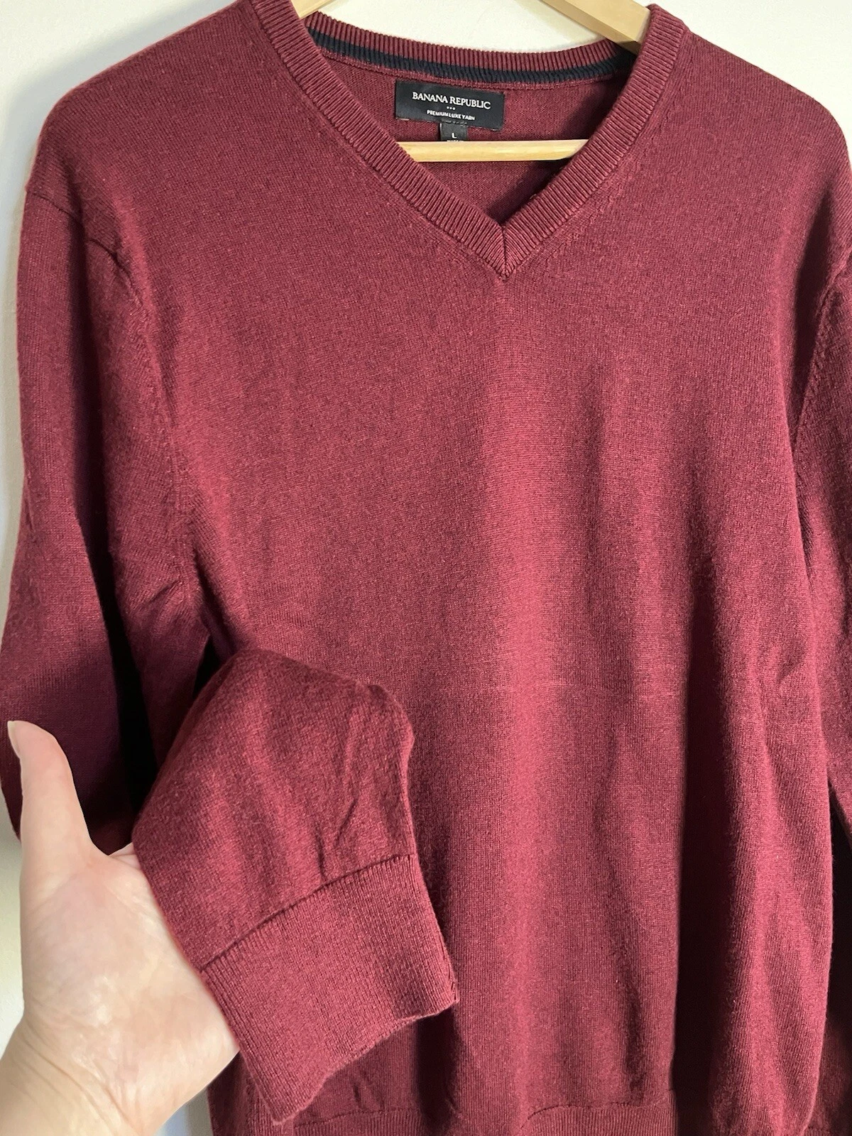 VETEMENTS Maglione pullover Banana Republic uomo grande seta misto cashmere maglione lusso