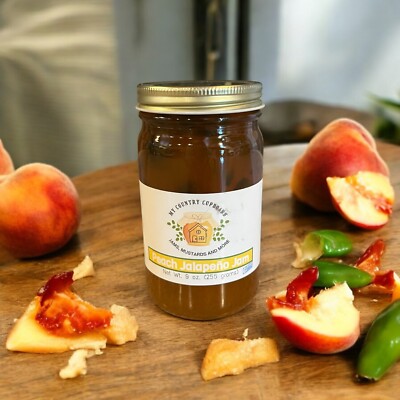 Peach Jalapeno Jam, Homemade by My Country Cupboard
