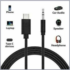 3.5mm Male Audio Jack AUX Cable Type-C USB-C to Adapter for Car Stereo Samsung