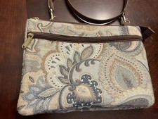 Danny K Beverly Hills Paisley Crossbody Shoulder Bag Purse 9.5 x 7  Tapestry
