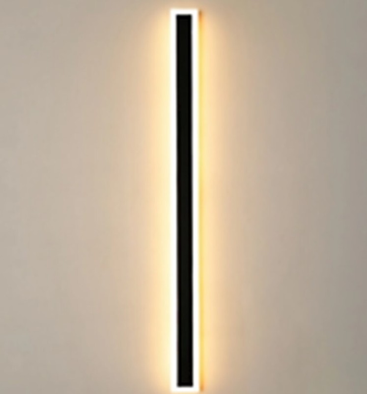Outdoor Black Metal Bar Shaped Flush Wall Sconce LED HL768367