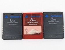 Sony Playstation 2 PS2 8MB Official Memory Cards SCPH-10020 8MB Black Red Lot