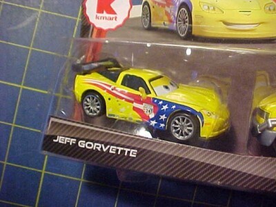 DISNEY PIXAR CARS 2 JEFF GORVETTE & JOHN LASSETIRE! NIP KMART