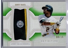2020 Topps Definitive Baseball Jumbo Patch Khris Davis PATCH A'S 8/15