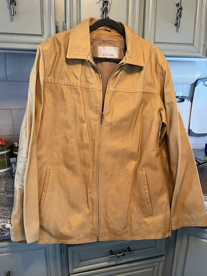 Chaqueta para hombre Wilsons de cuero camel/bronceado desgastado M.Julian M