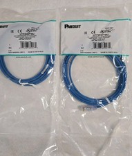 2 Pack Panduit UTP28SP7BU Cat 6 Patch Cords -...