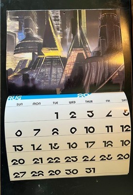 1989 BLADE RUNNER SYD MEAD CALENDAR Rare Astrofuturist OBLAGON 80s SPACE ARTWORK