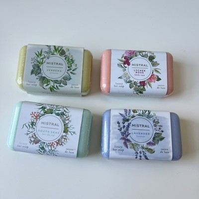 Lot Of 4 Mistral VERBENA Luxury Bar Soap Classics, 4 Bars 7 oz ea. New!