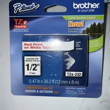 Brother International Tze232 Label Tape - 0.50" Width 1 Each