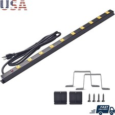 Heavy Duty Surge Protector Power Strip 10 Outlets 6ft Extension 1000J