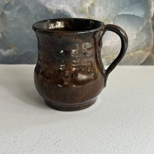Studio Art Pottery Mug Brown Textured Glazed ...