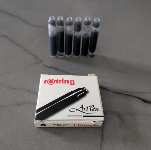 rOtring Art Pen Black Ink Cartridges. Pack of Six. | eBay UK