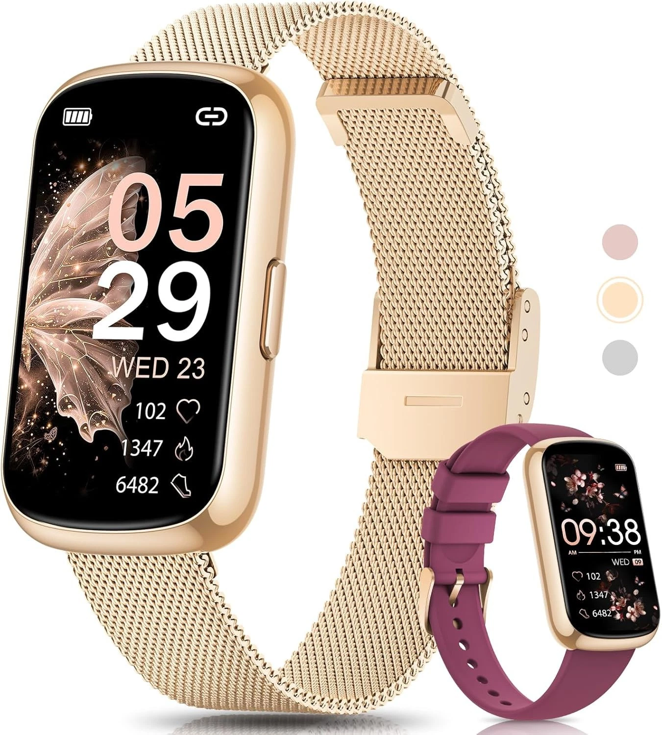 Smart Watch Ladies Women with Phone Function Wristwatch for iOS Android Outdoor