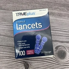TRUEplus Sterile Lancets, 30 Gauge, 100 Count