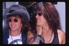 Bon Jovi 1989 Candid Richie Sambora Nikki Sixx Original 35mm Transparency