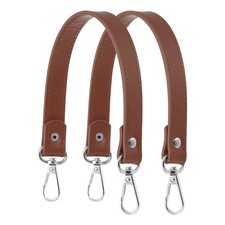 13" Leather Purse Strap Replacement Gold Buckle for Handbag 2 Pack, Brown 
