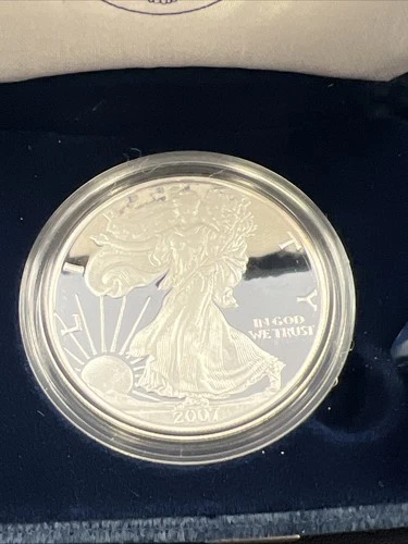 2007-W American Silver Eagle $1 - Proof / w/Box & COA - Beautiful! - No Reserve!