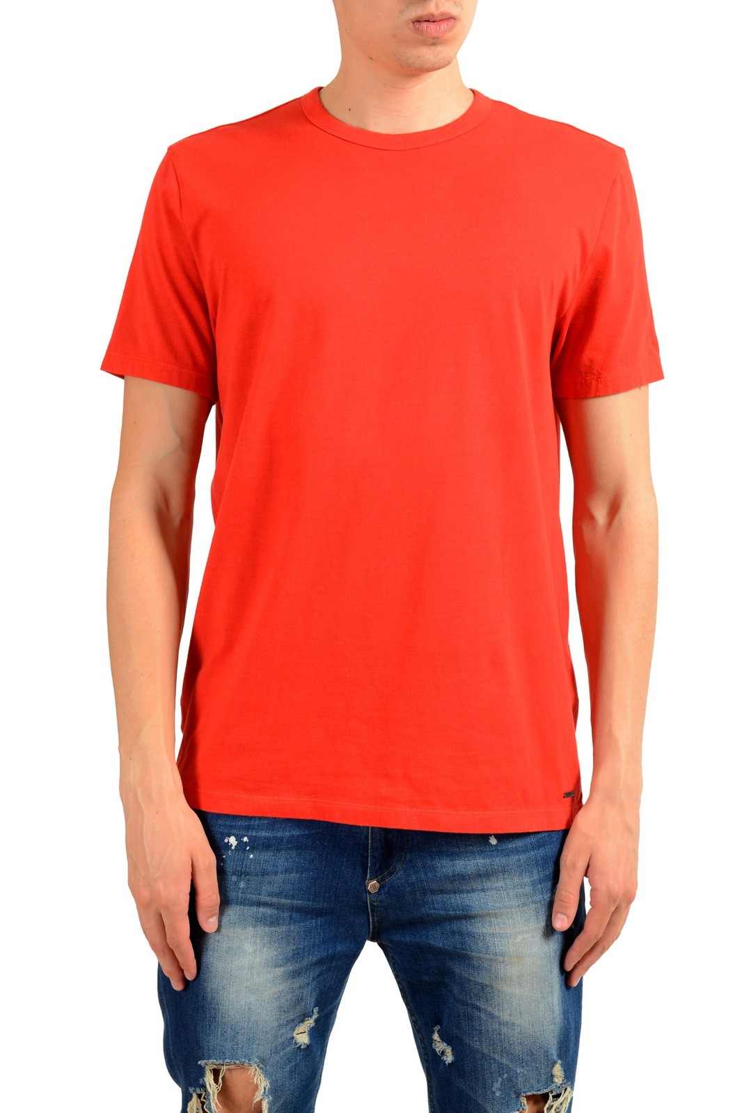 Мужская красная футболка с круглым вырезом Hugo Boss Tessler 89 US M IT 50 8390₽