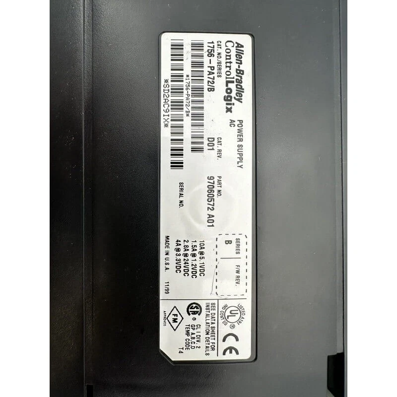 Allen Bradley 1756-PA72/B ControlLogix Suministro De Energía AC - Imagen 2 de 3