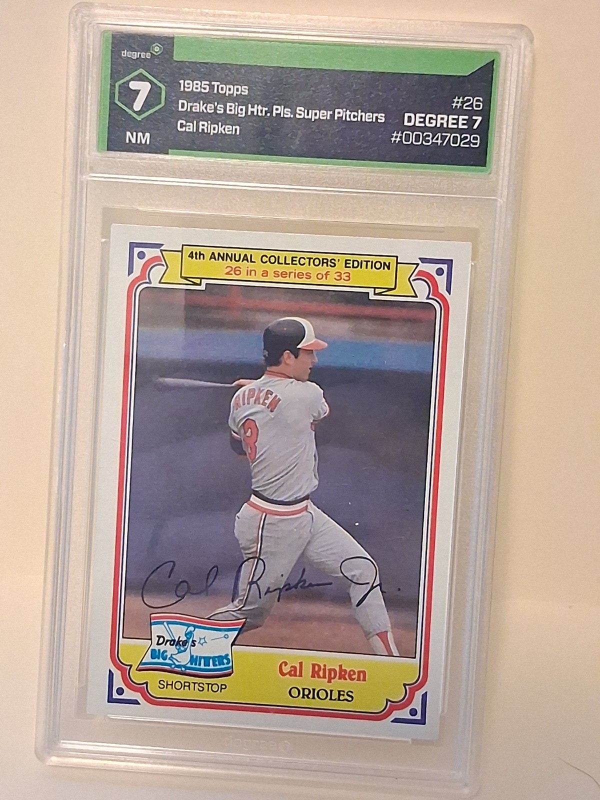 1984 Topps Drake's Big Hitters - Cal Ripken #26