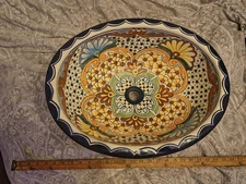 20"x 16"  TALAVERA SINK drop in or undermount mexican bathroom handmade ceramic