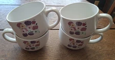 Cappuccino Flower Coffee Mug Set Of 4
