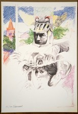 FRANCO VENANTI PERUGIA - LITOGRAFIA FIRMATA E NUMERATA-RITRATTO