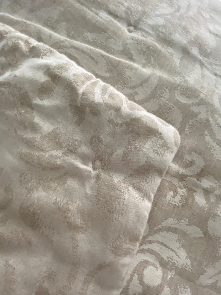Soft Surroundings Rosalyn Damask Linen Blend Reversible King Comforter Set - Image 3 of 4