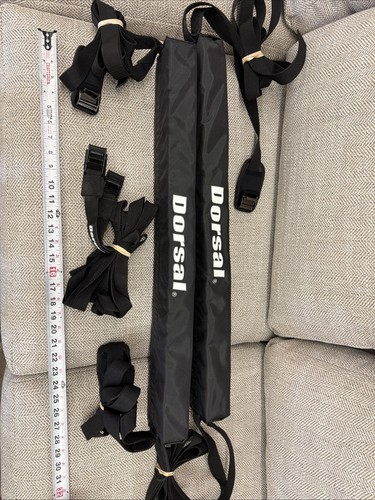 DORSAL W/ 2 Extra Straps Aero Roof Rack Pads and 15 Ft Straps for Car Surfboard