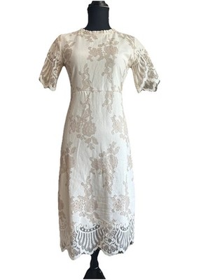 chinese dress ladies Amanda Lace Trim Maxi Dress in Brown main image 0