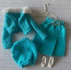Vintage Barbie Complete Best Buy #7752 Aqua Sweater Set & Skirt Plus White Shoes