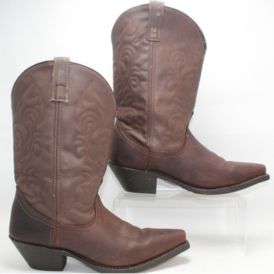 Laredo 5763 Womens Brown Leather Western Cowboy Boots Size 9M Pointed Toe