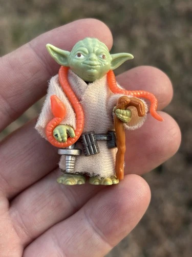 Vintage Star Wars 1980, Yoda with Orange Snake & Cane, Loose, Kenner