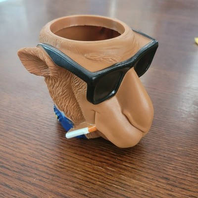beer cozy with cigarette holder Joe Cool Camel Beer Can Holder Vintage Collectible Camel Cigarette Koozie  1991