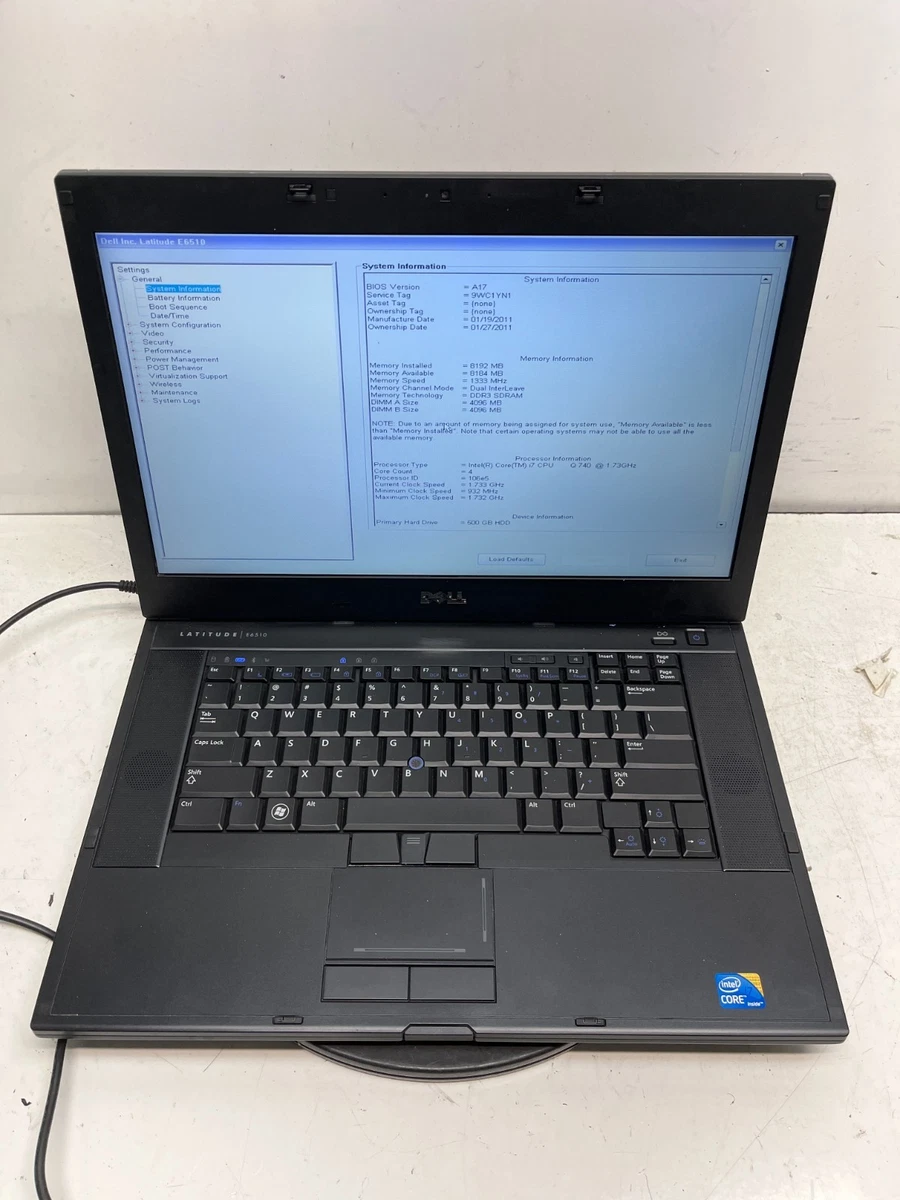 Dell Intel Core i7 1st Gen. 8GB RAM PC Laptops & Netbooks for sale