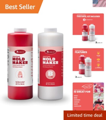 Amazing Mold Maker [32 fl oz A + 32 fl oz B64 ounces 2-Part Mix] Platinum Fas...