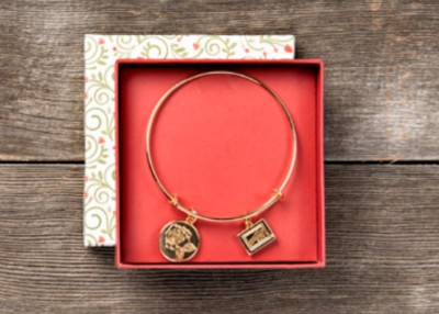 Stampin Up Retired Limited Edition CHARMING ROSE BRACELET Gold NEW NIB