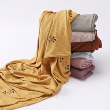 Premium Jersey Hijab Muslim Plain Scarf Rhinestone Hijab Soft Shawls and Wraps
