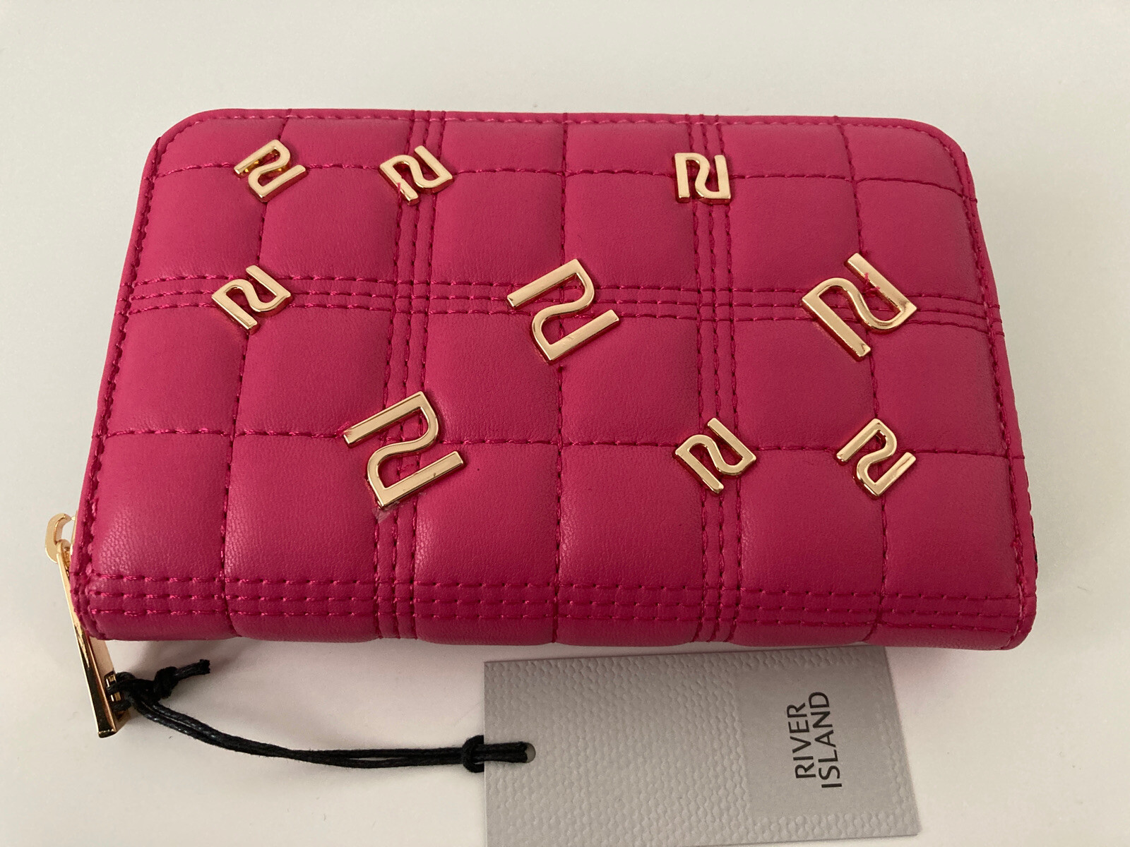 RIVER ISLAND pink quilted studded purse NEW WITH TAGS eBay